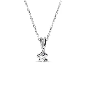 0.50 CT Round Moissanite Diamond Solitaire Pendent Necklace