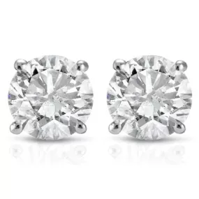 1 1/5CT Diamond Studs 14K White or Yellow Gold