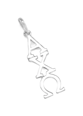 14k White Gold Alpha Chi Omega Lavaliere