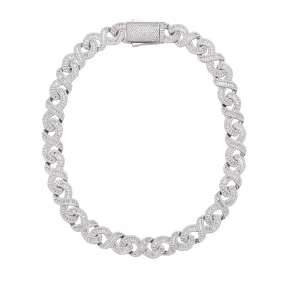 15mm CZ Stone Baguette Infinity Chain