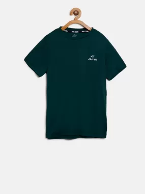 Alcis Boy's Solid Green Tshirt