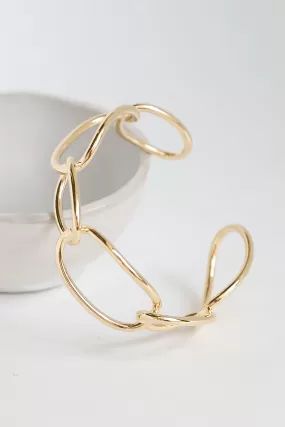 Brooklyn Gold Chainlink Cuff Bracelet