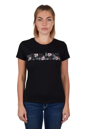 Bullzye Ladies Tropics S/S Tee - Black - B3S2503320