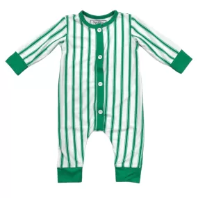 Buttflap PJs - Green Pinstripe