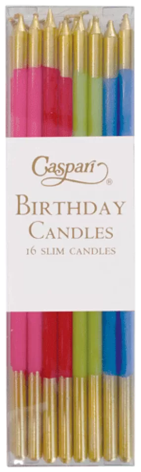 Caspari Slim Birthday Candles - (multiple variants)