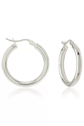 Classic Hoops Medium - Silver