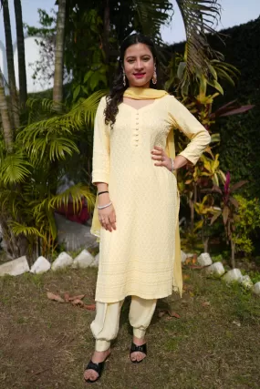 Festive Lemon Sequined Suit Set