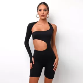 Fitness Hollow Solid Sport Romper