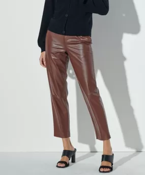 High-Rise Vegan Leather Pant