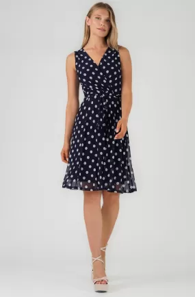 Sleevless Polka Dot Dress