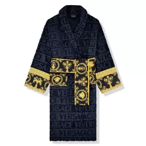 Versace Baroque Navy Bathrobe